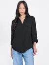 Guess Factory Klara Button-down Shirt In Black