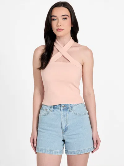 Guess Factory Kristin Halter Top In Beige
