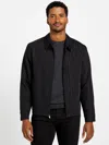 Guess Factory Kristoff Full-zip Collared Blazer In Black