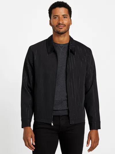 Guess Factory Kristoff Full-zip Collared Blazer In Black