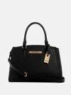 Guess Factory Zakaria Embossed Logo Satchel In Black