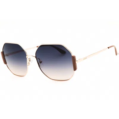 Guess Factory Ladies Rose Gold Tone Round Sunglasses Gf6196  28w 60 In ["pink","gold Tone","rose Gold Tone"]