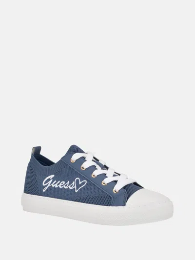 Guess Factory Laidie Knit Low-top Sneakers In Blue