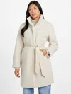 Guess Factory Laila Shearling Coat In Brown
