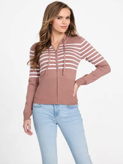 Guess Factory Lainey Logo Zip Hoodie In Multi