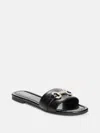 Guess Factory Lamera Logo Slide Sandals In Black