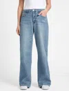 Guess Factory Laurelie Wide-leg Curvy Jeans In Blue