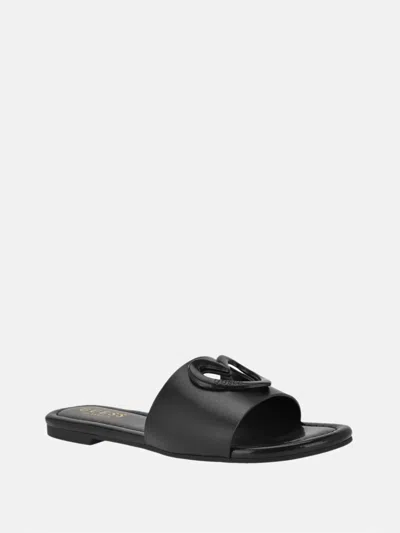 Guess Factory Lavvia Heart Cutout Sandals In Black