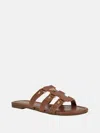 Guess Factory Leania Gladiator Slide Sandals In Brown