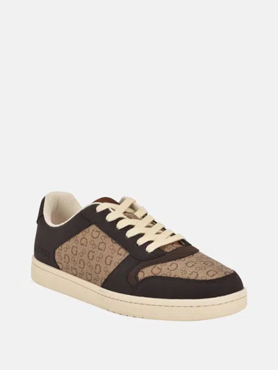 Guess Factory Leaton Low-top G Logo Sneakers In Burgundy