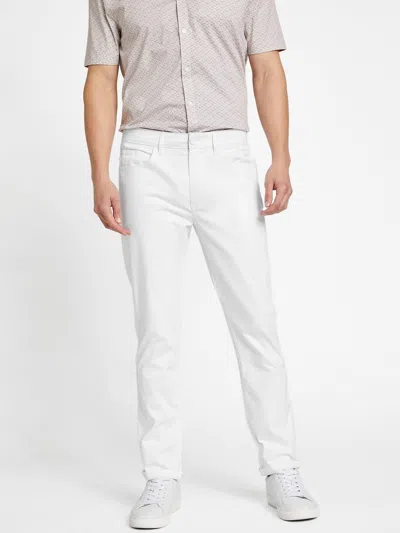 Guess Factory Ledger Solid Cotton Pant In White