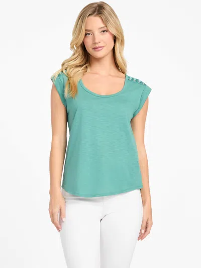Guess Factory Leia Scoop-neck Top In Multi