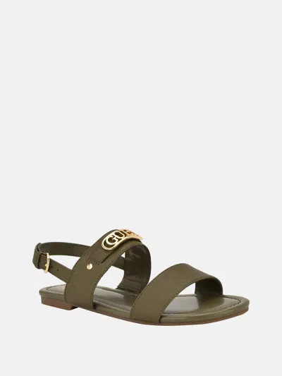 Guess Factory Lennia Back Strap Sandals In Green