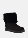 Guess Factory Lenoria Shearling Bowtie Boots In Black