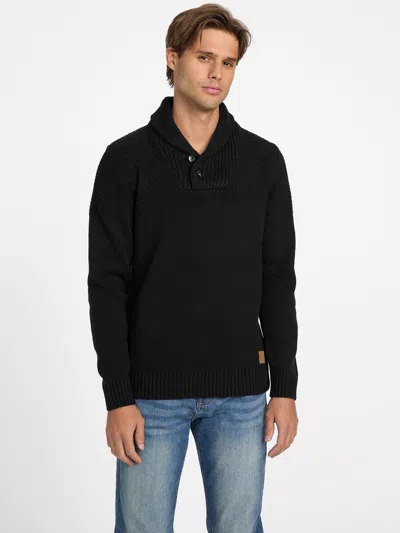 Guess Factory Leo Shawl Sweater In Black
