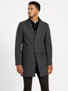 Guess Factory Leonardo Wool-blend Coat In Gray