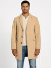 Guess Factory Leonardo Wool-blend Coat In Multi