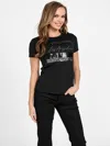 Guess Factory Lerny Logo Tee In Black