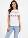Guess Factory Lerny Logo Tee In White