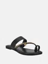 Guess Factory Levvia Chain Sandals In Black