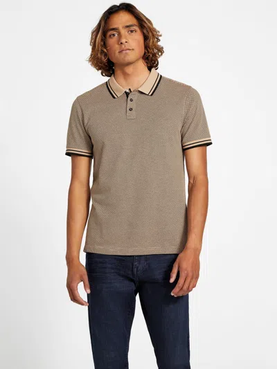 Guess Factory Lewis Polo In Beige