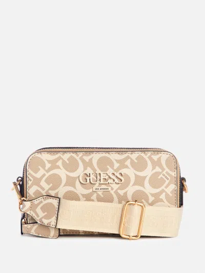 Guess Factory Lewistown Crossbody In Beige