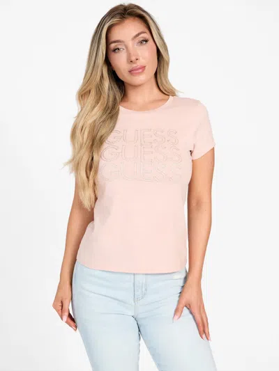 Guess Factory Liberty Logo Tee In Pink