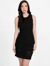 Guess Factory Lilo Crochet Sweater Dress In Black