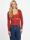 Guess Factory Lima Lace-trim Top In Red