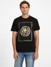 Guess Factory Limma Lion Crest Tee In Black