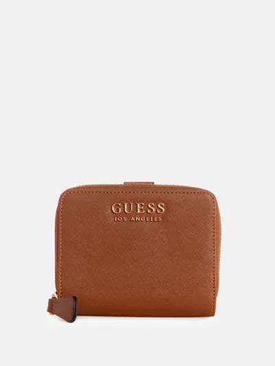 Guess Factory Lindfield Folded Zip Wallet In Brown