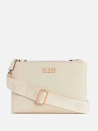 Guess Factory Lindfield Triple Compartment Crossbody In White