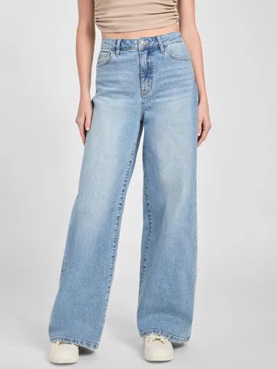 Guess Factory Lisbeth Wide Leg Denim Pants In Multi
