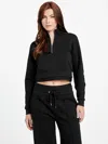 Guess Factory Livy Half-zip Pullover Sweatshirt In Black