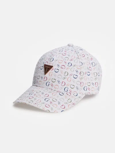 Guess Factory Logo Baseball Hat In Multi