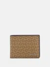 Guess Factory Logo Bifold Wallet In Brown