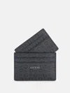 Guess Factory Logo Id Card Case In Grey