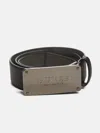 Guess Factory Logo Plaque Textured Belt