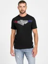 Guess Factory Lomey Logo Tee In Black