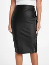 Guess Factory Loretta Faux-leather Skirt In Black