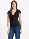 Guess Factory Lori Lace Top In Black
