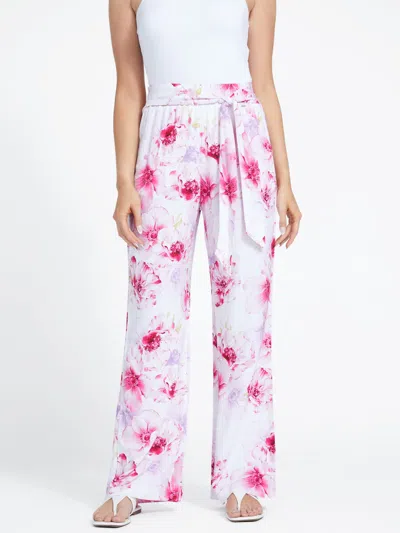 Guess Factory Lottie Palazzo Pants In Pink