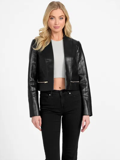 Guess Factory Louisa Faux-leather Cover Up In Black