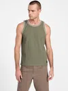 Guess Factory Lucas Ribbed Tank In Green