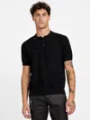 Guess Factory Lucas Sweater-knit Polo In Black