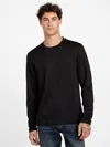 Guess Factory Lucio Crewneck Long-sleeve Tee In Black