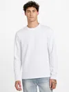 Guess Factory Lucio Crewneck Long-sleeve Tee In White