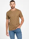 Guess Factory Lucio Crewneck Tee In Brown