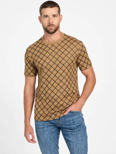 Guess Factory Lucio Crewneck Tee In Brown