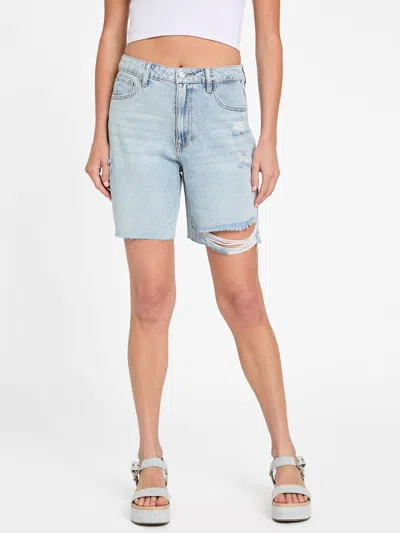 Guess Factory Lucy High-rise Denim Bermuda Shorts